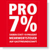 "Pro 7 %" - Wirte wollen auch beim Essen 7 % MwSt.